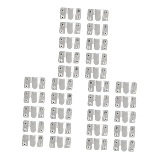 30 Pcs Bracket Cleats Hooks Picture Corner Hangers And Screw