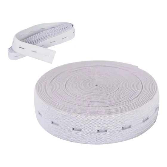 Elastico Resorte Con Ojal Ancho 20mm  X 10 Metros