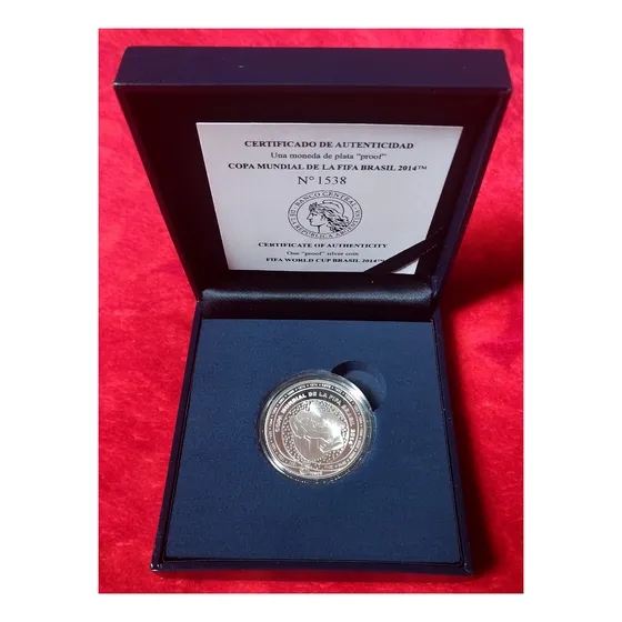 Argentina Moneda De Plata Del Mundial De Brasil 2014