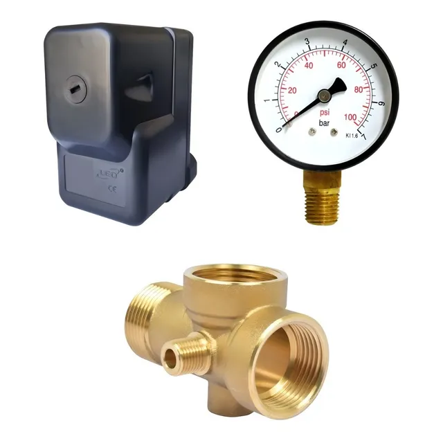 Kit Instalacion Bomba Agua Leo Presostato Reloj 5 Vias