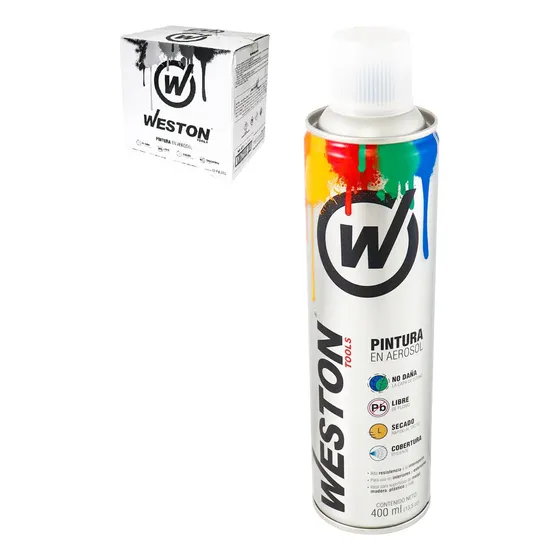 12 Pintura Color Blanco Brillante 400ml Wm-0035 P