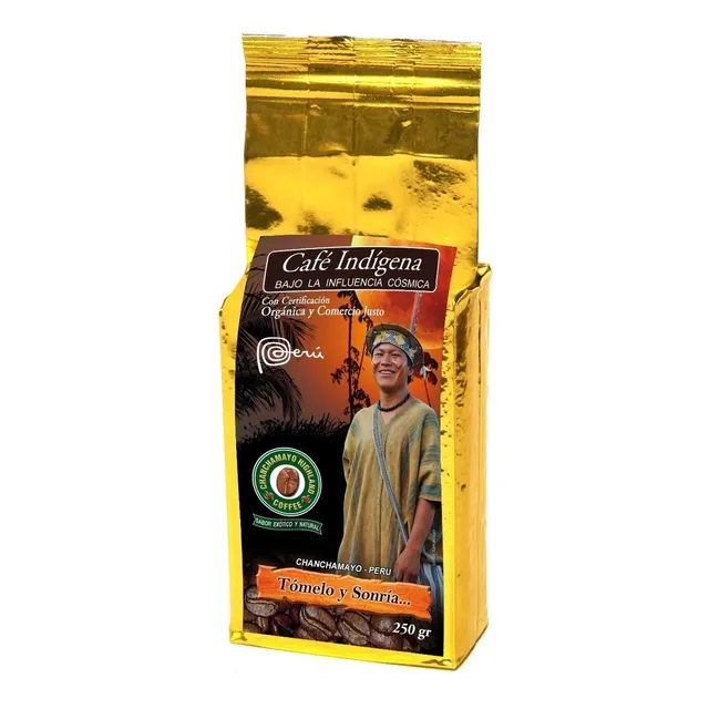 Café Indígena Orgánico 100%, Chanchamayo, Bolsa X 250 Gr.