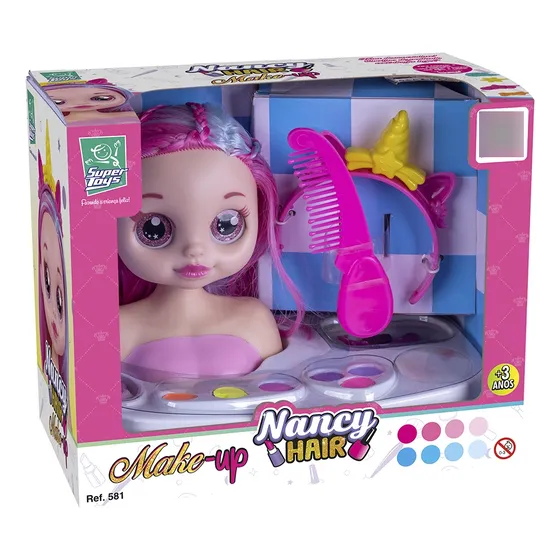 Boneca Nancy Hair Make-up Com Acessórios Maquiagem