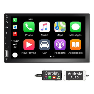 Estéreo De Coche Doble Din De 7 Pulgadas Con Carply Android Estéreo De Coche Doble Din De 7 Pulgadas Con Carply Android