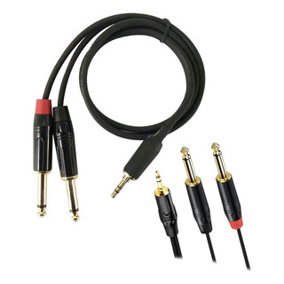 Cable De Audio Trs Miniplug 3.5mm A Dual Plug 6.5mm 2 Metros Cable De Audio Trs Miniplug 3.5mm A Dual Plug 6.5mm 2 Metros