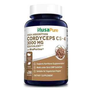 Extracto De Nusapure Cordyceps 3000 Mg 200 Cápsulas Vegetale Extracto De Nusapure Cordyceps 3000 Mg 200 Cápsulas Vegetale
