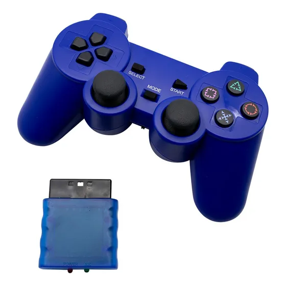 Control Mando Vibración Inalambrico Compatible Con Ps2 Y Ps1