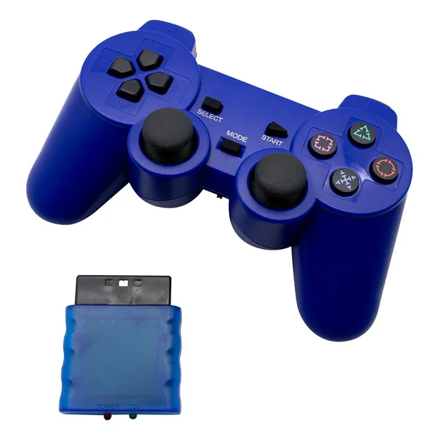 Control Mando Vibración Inalambrico Compatible Con Ps2 Y Ps1