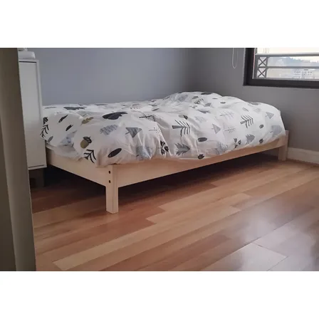 Cama De Madera Plaza Y Plaza Media