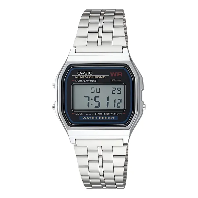 Reloj pulsera Casio Vintage A159 de cuerpo color gris
