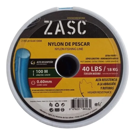 Nylon Para Pesca 0.60mm 100 Mts 2 Rollos