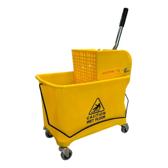 Carro De Limpieza 20 Lts C/prensa Mopa Color Amarillo