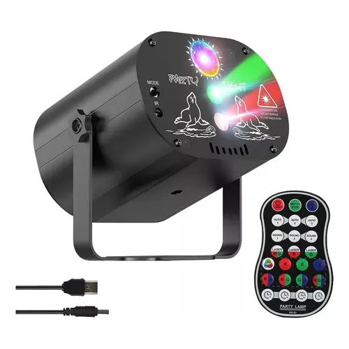 Proyector Láser De 1024 Patrones Para Fiestas, Luces Led Rgb