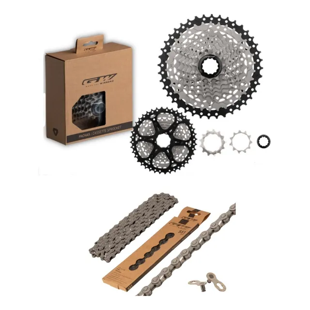 Pacha Gw 9v Cassette + Cadenilla Gw  Bicicleta Mtb