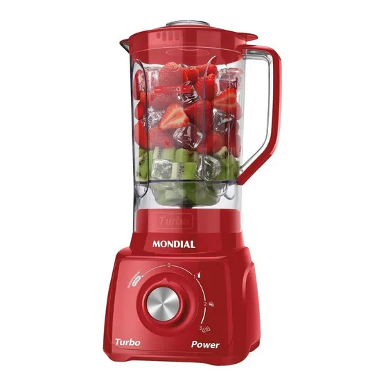 Liquidificador Turbo Power Mondial Vermelho 550w L-99 FR 127v