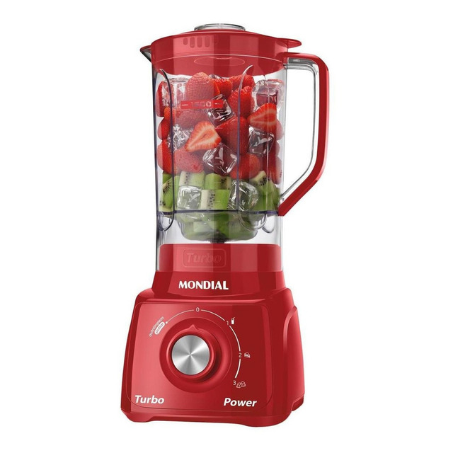 Liquidificador Turbo Power Mondial Vermelho 550w L-99 Fr 127v Liquidificador Turbo Power Mondial Vermelho 550w L-99 Fr 127v