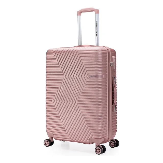 Mala Viagem Pequena De MĂŁo Bordo Abs Resistente Swissport Cor Rose Liso Mala Viagem Pequena De MĂŁo Bordo Abs Resistente Swissport Cor Rose Liso