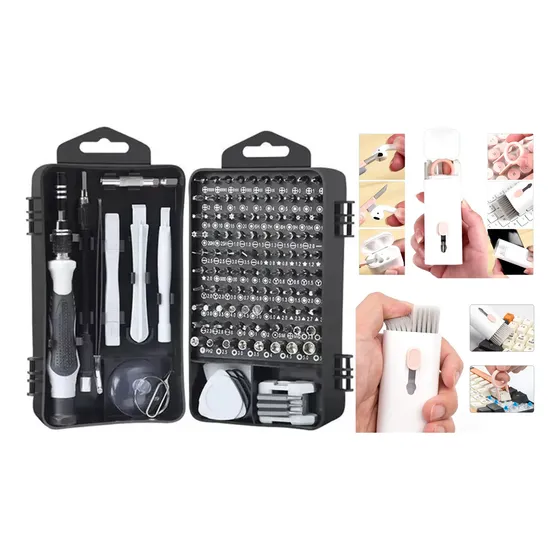 Destornillador De Precisión 115 Pc Y Kit De Aseo Electrónico