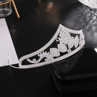 Lujosa Tiara Bridal Crown Con Diamantes De Imitación H080 Lujosa Tiara Bridal Crown Con Diamantes De Imitación H080