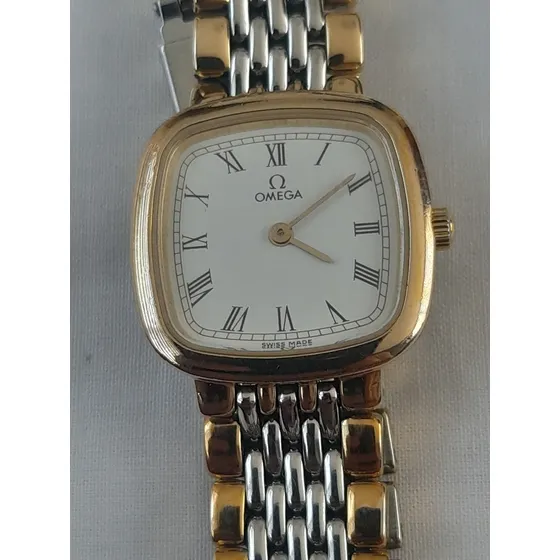 Reloj Omega De Pulsera Deville Cuarzo Dama Acero/oro Oro Bla