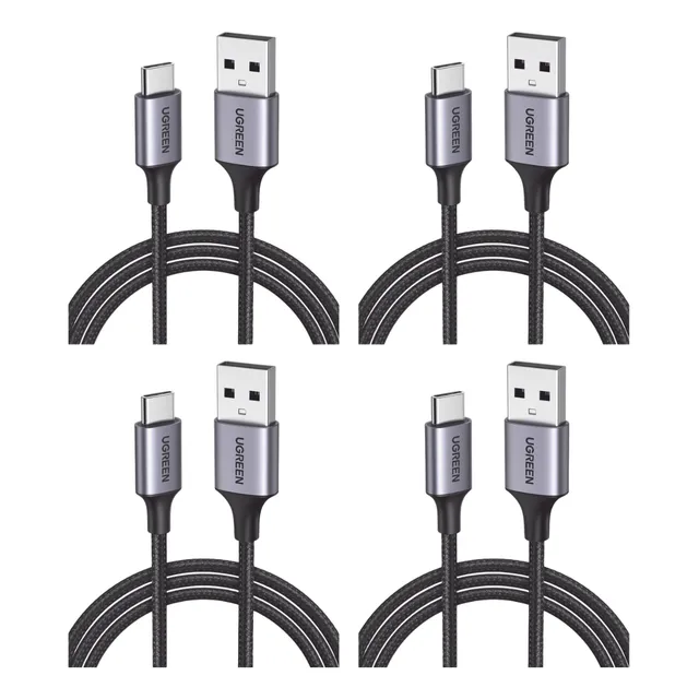 4 Cables Ugreen Usb A A C 2m Nailon Trenzado 480 Mbps 60128
