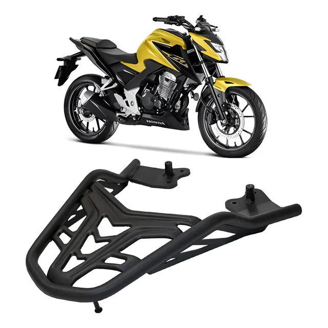 Bagageiro Suporte Cb 300f Twister 2023+preto Fosco Reforçado