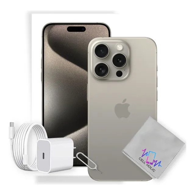 Apple Iphone 15 Pro Max 256gb Natural Esim Con Caja Bat 100% Beige (Reacondicionado)