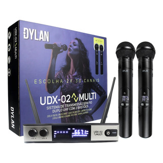 Microfone Sem Fio Duplo Dylan Udx02 Multi DinĂąmico Cardioide Microfone Sem Fio Duplo Dylan Udx02 Multi DinĂąmico Cardioide