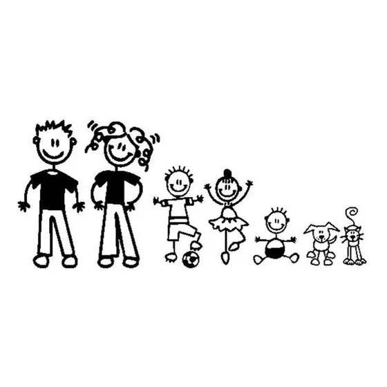 Calcomanía Familia Para Tu Carro Vinilo Adhesivo