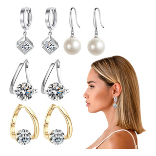 Aretes Set Mujer Simple Moda 4 Pares Varios Estilos Aretes Set Mujer Simple Moda 4 Pares Varios Estilos