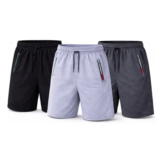 Pack X3 Shorts Lycra Deportivo Cierre Bolsillo Running