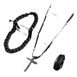Conjunto De Collar Y Pulsera Con Cadena Cubana De Hip-hop Co Conjunto De Collar Y Pulsera Con Cadena Cubana De Hip-hop Co