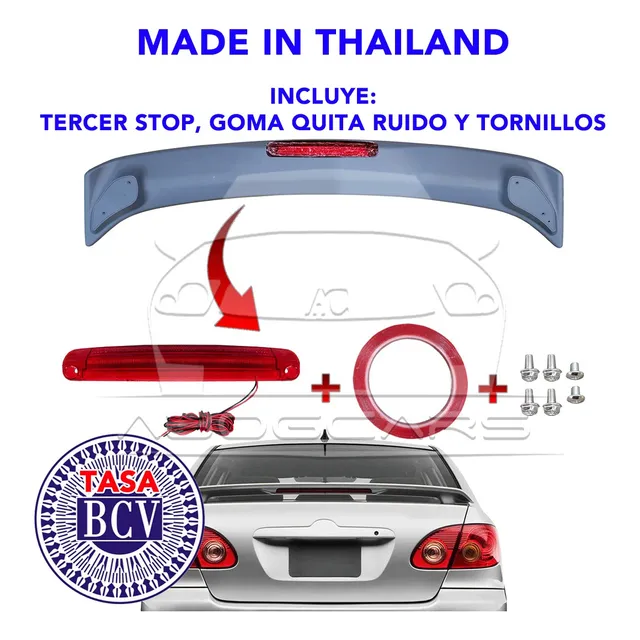 Spoiler Toyota Corolla 2003 2004 2005 2006 2007 2008