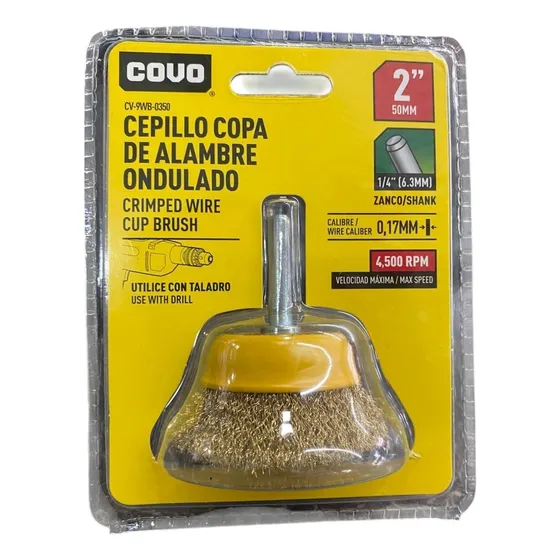 Cepillo Copa De Alambre Para Taladro Covo Cod: 2510108