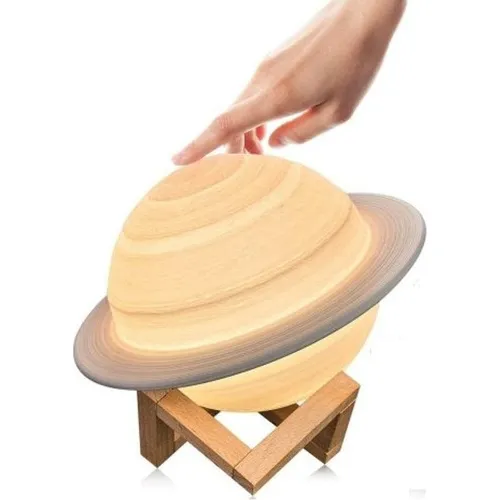 Velador Lampara Luna Planeta Recargable 3 Tonos 16 Cm