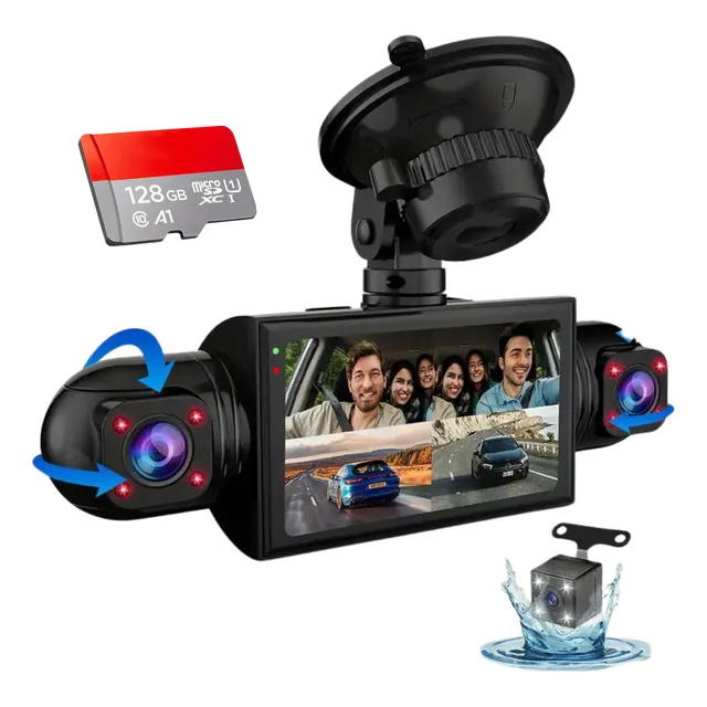 Mini Câmera Monitoramento Veicular Carro Grava Áudio + 128gb