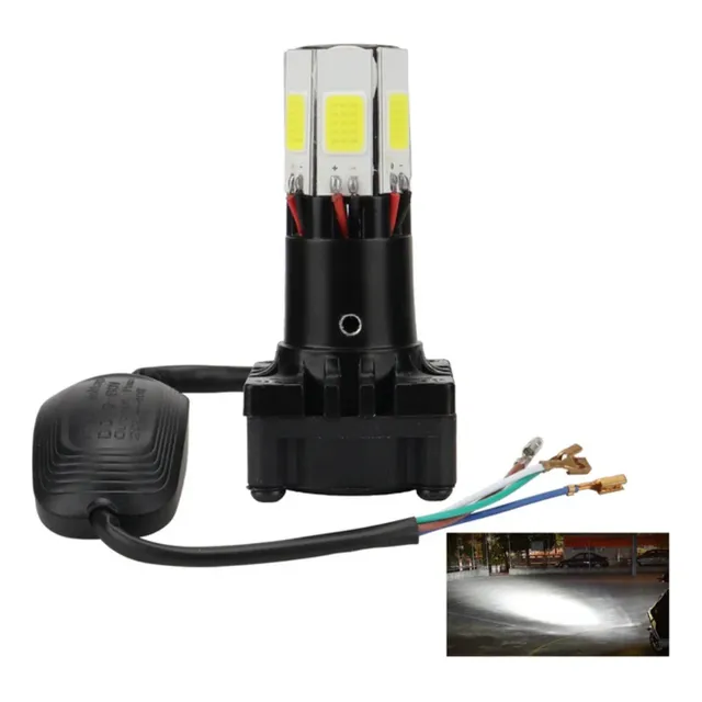 Foco 90 Led 6 Caras Para Motocicleta Blanca