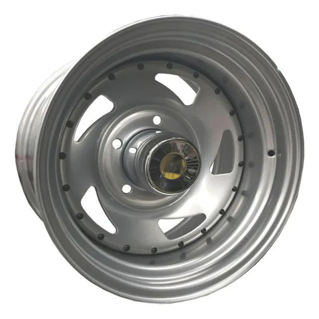 Set 4 - Llanta - 15x7 5x139 Ika/ford Direcc. Gris C/cono