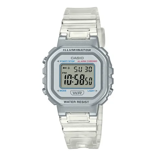 Reloj Casio Juvenil Dama LA-20WHS-7A Color De La Malla Transparente