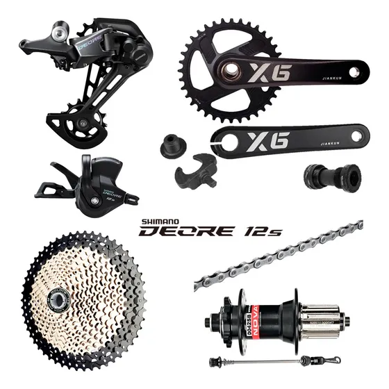 Kit Transmision Shimano Bicicleta 12v Deore M6100 11-50 1x12