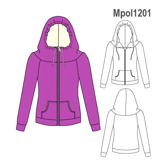 Molde, Patrón Sueter Capuchón/cuello Alto