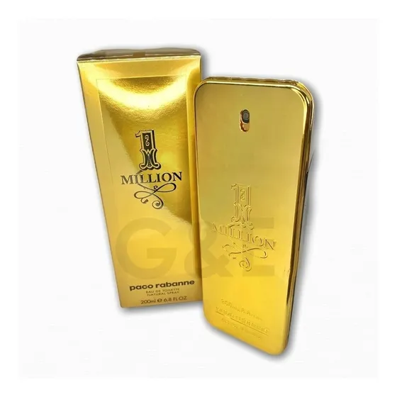 Perfume Masculino Importado 1 Million Eau De Toilette 200ml - One Million Tradicional - Original Lacrado Com Selo Adipec E Nota Fiscal Pronta Entrega