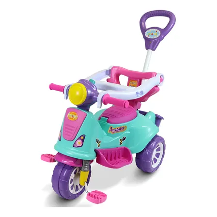Triciclo Infantil Avespa Pink Maral Com Pedal Pink