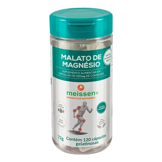 Malato de Magnesio 120 Capsulas Meissen Produtos Naturais