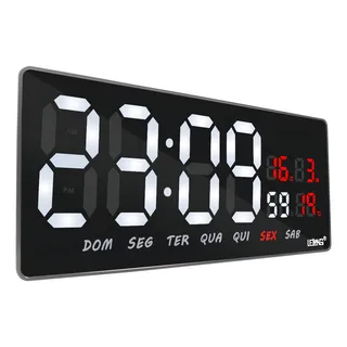 Lelong Le2137 RelĂłgio De Parede Digital Grande Em Led Data SalĂŁo Manicure Cor Da Estrutura Preto Lelong Le2137 RelĂłgio De Parede Digital Grande Em Led Data SalĂŁo Manicure Cor Da Estrutura Preto