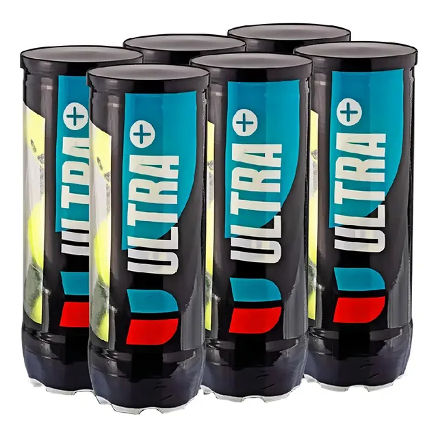 Kit Bola De Tênis Ultra+ Premium- 6 Tubos Com 18 Bolas Total Preto