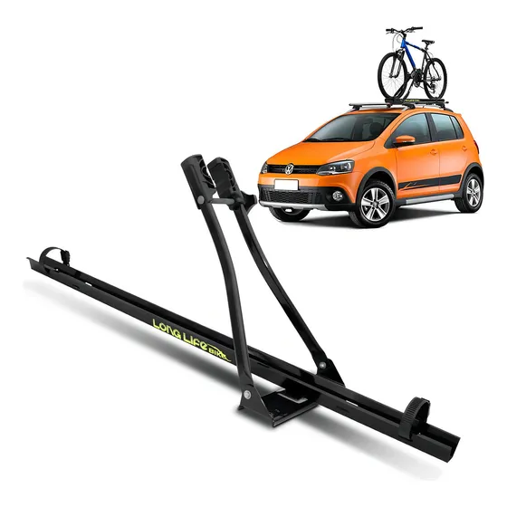 Suporte Transbike Long Life De 1 Bicicleta Para Rack De Teto Cor Preto