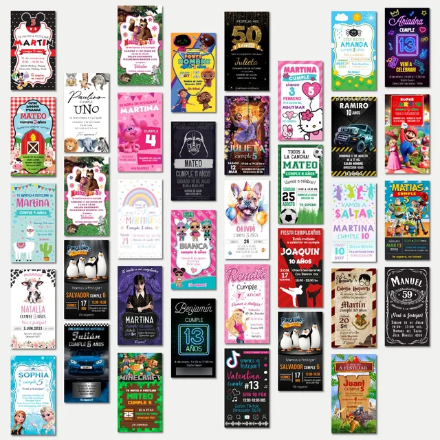 Invitación Digital Imprimible En 2 Formatos, Tema A Elección