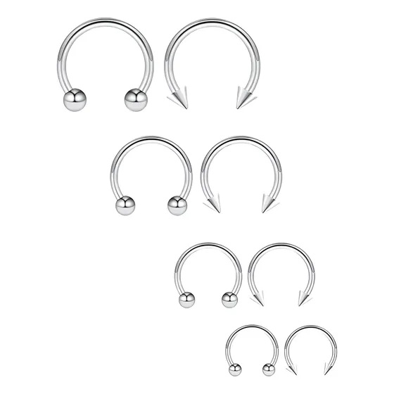 Piercing Circular Acero Quirurg 316l 1.2x6,8,10y12x4  8 Unds