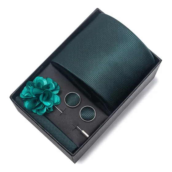 Corbata De Boda Corbata + Gemelos + Pañuelo +boutonniere